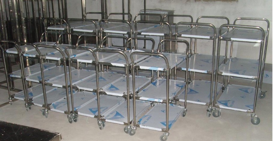 2/3tier Hotel Stainless Steel Service Carts/stainless Steel Service Transport Trolley
