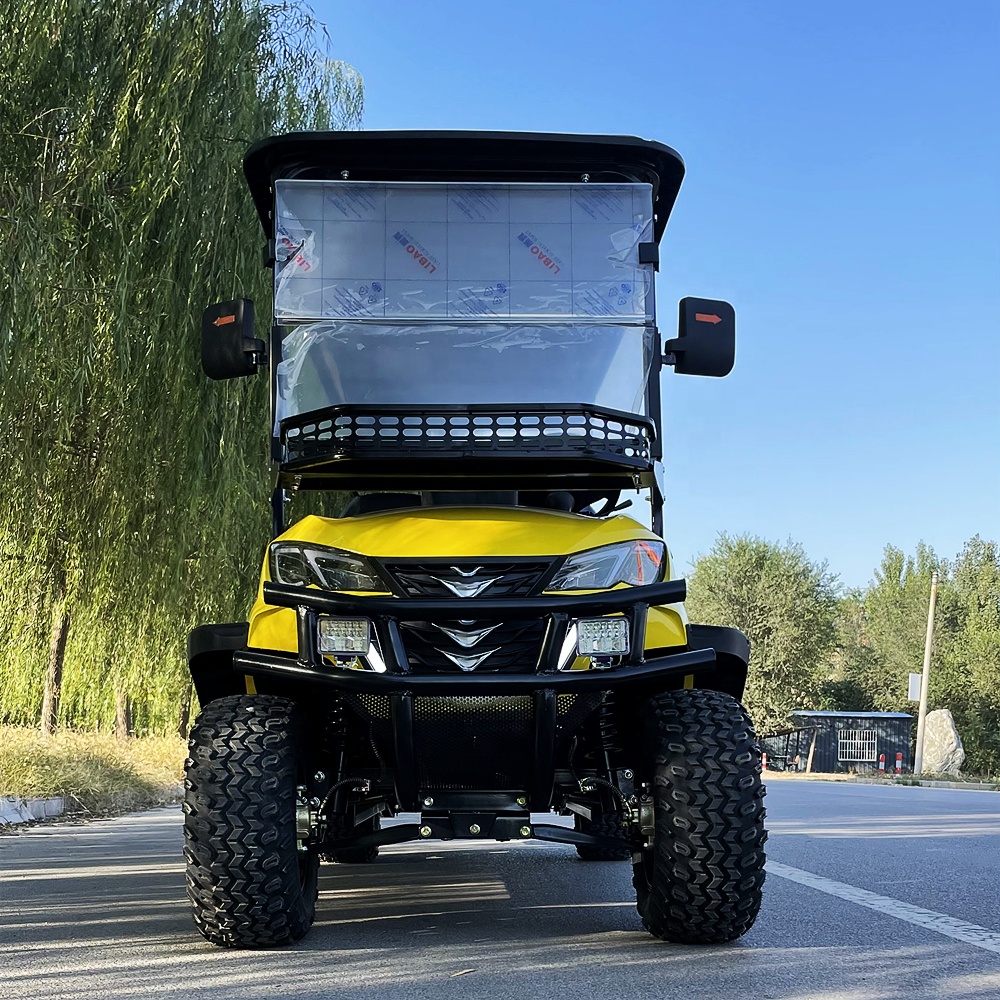New Electric Golf Cart Touch Screen Cargo Farming Utility Cart Club Car 72V Battery 5-6 Seats 90km Range Including Trailer Box