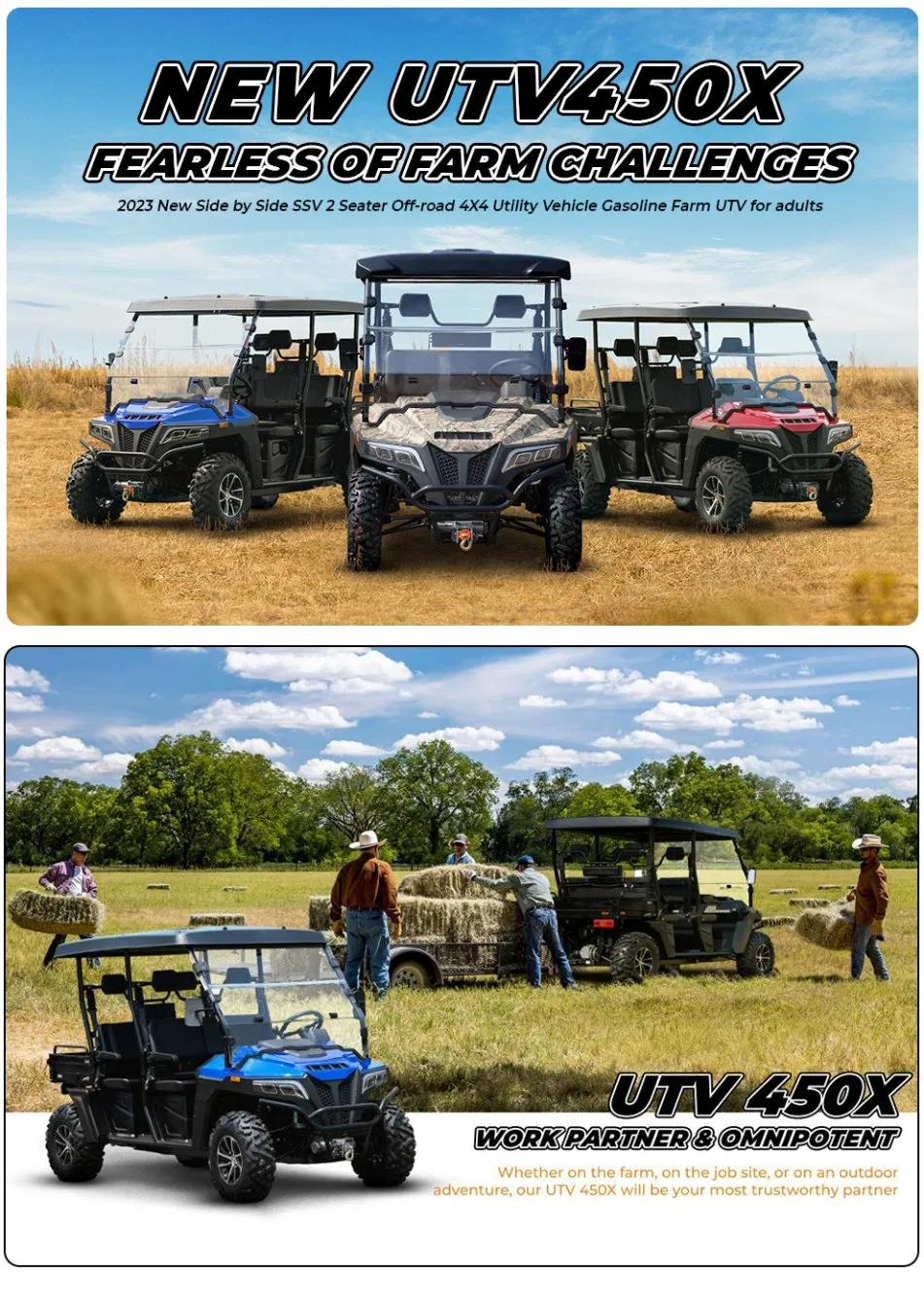 New OEM 4 Wheeler Tractor Utility Farm Vehicle