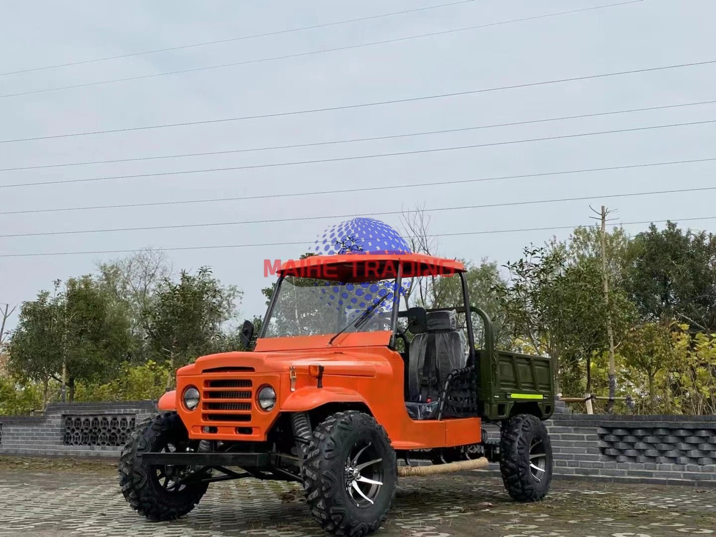 Utility 4x4 Big Wheel Off Road 2+2 Electric Golf Cart Battery Powered 4 Seater Modern Hunting Club Car Jeep Price