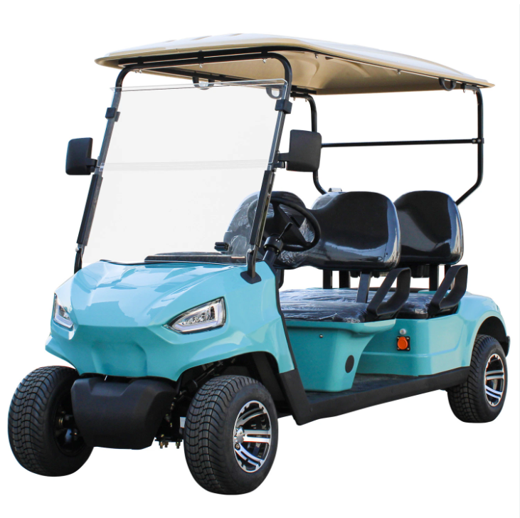 2024 New Electric 4 Passenger Golf Cart with Lithium Battery and 5kW Motor Reliable Seats