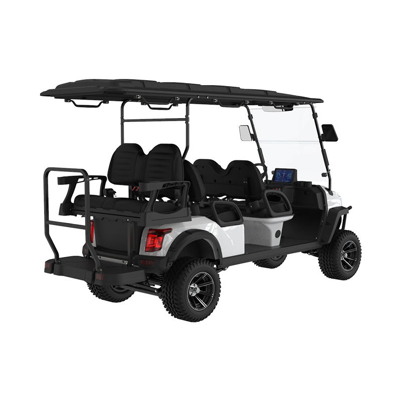 Personalized 6 Person 5kw White Electric Golf Buggy 4+2 Seater Cheap Price Custom Lithium Battery Golf Cart