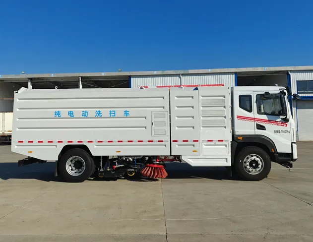 Electric-Powered Sweeping and Washing Vehicle