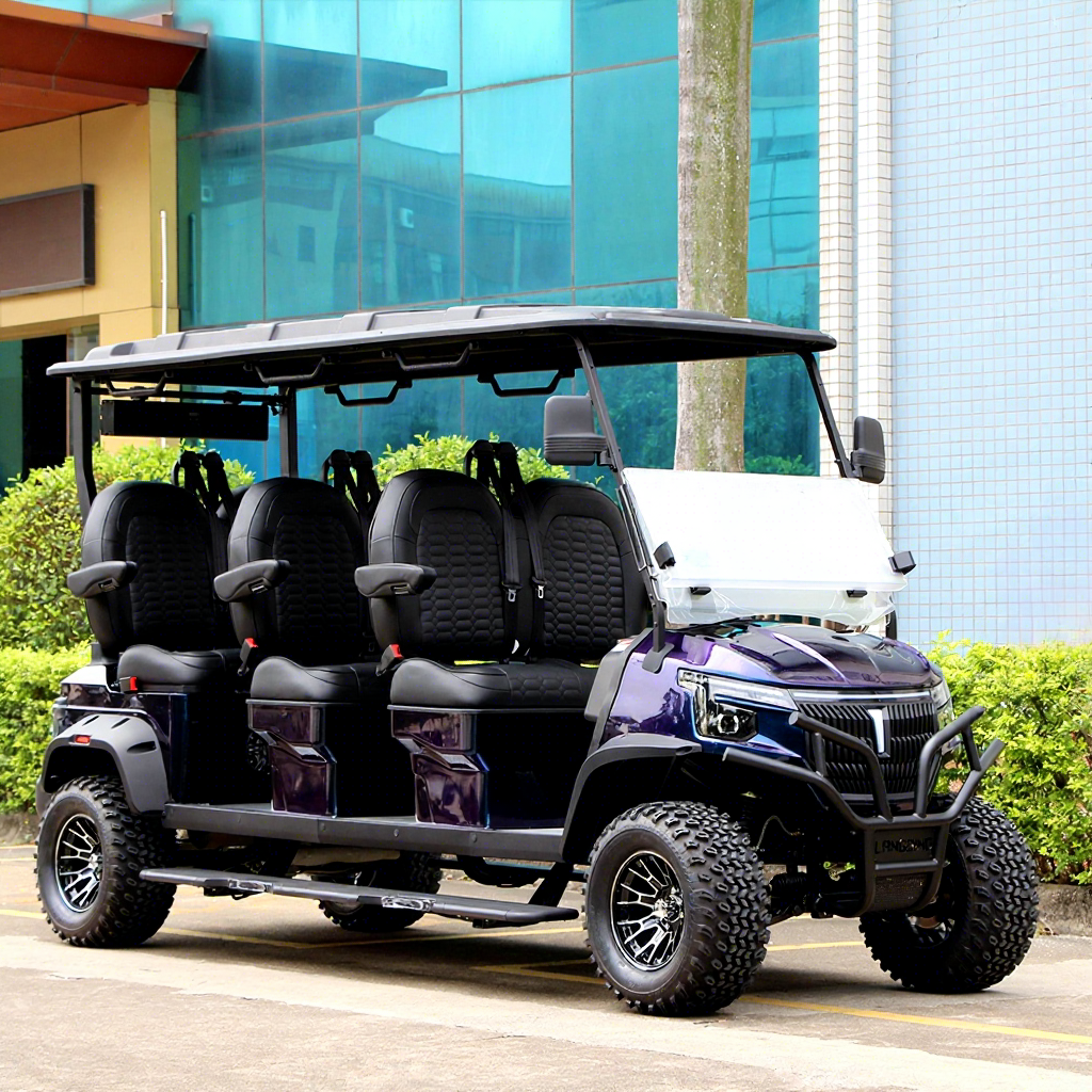 Custom Street Legal Modern 48V/5KW AC Motor RHD Electric 5kw Golf Cart 6 Seater Lithium Lifted
