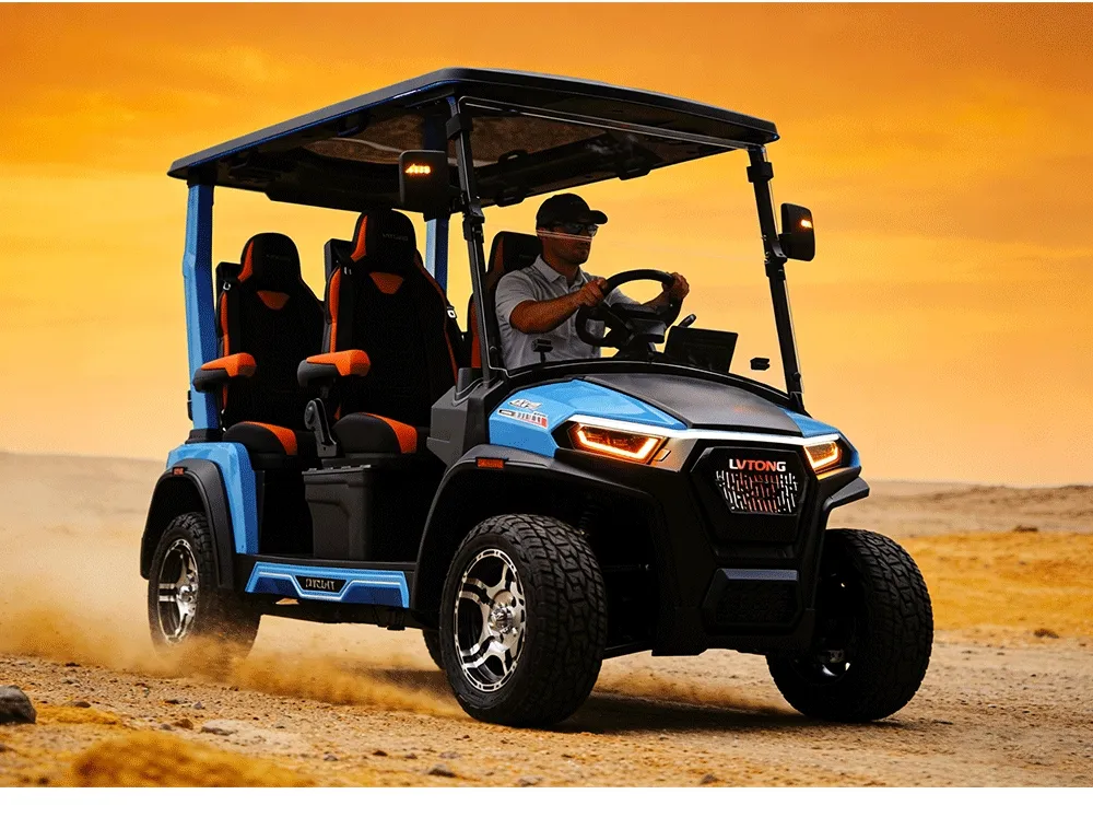 4 Seater Electric Golf Cart 76.8V 150ah Lithium Battery 7.5kw AC Motor Long Range 95 to 110km