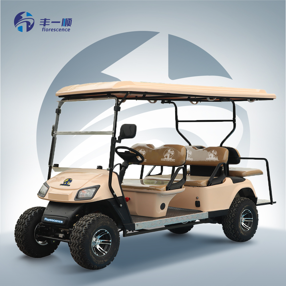 Luxury 6 Seater off Road Electric Golf Cart Sightseeing Club Car 72V Lithium Battery CE Certified 30km/h 70-90km Range