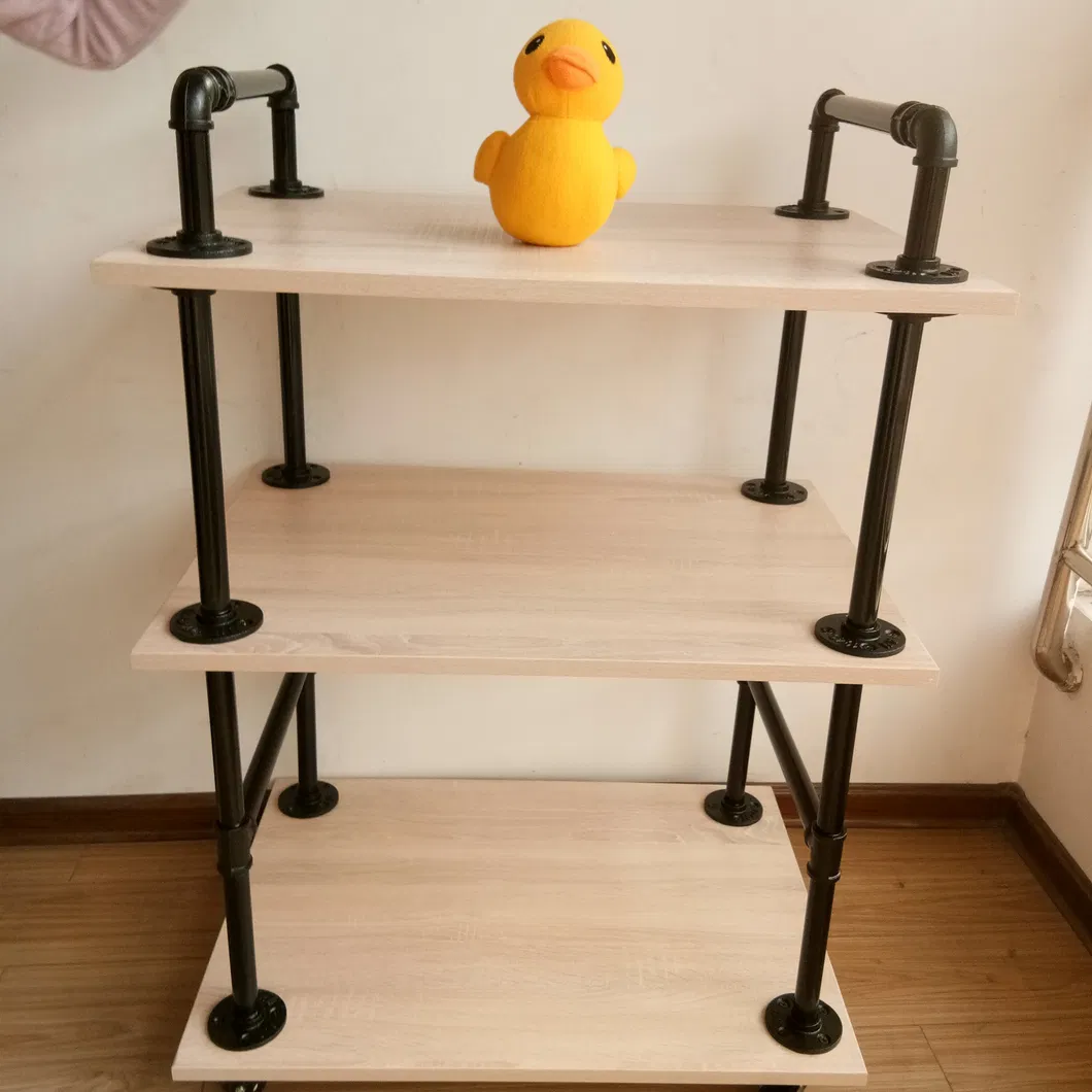 Wooden Star Hotel Movable Round Wine Trolley Rolling 2 Tier Cart Rack Bar Service Storage Cart for Hotel and Restaurant
