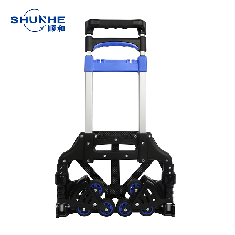 Shunhe FW-90S6 Stair Climbing Portable Folding Hand Trolley Cart Aluminum Luggage Moving Hand Truck Six Wheels OEM 68kg