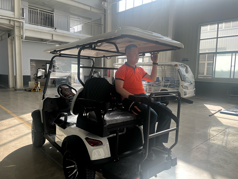 HUANLI 4 Seats 48V 150AH Lead Acid Battery Street Legal Certified Electric Golf Cart with Cargo 70-90km Range 30km/h Speed