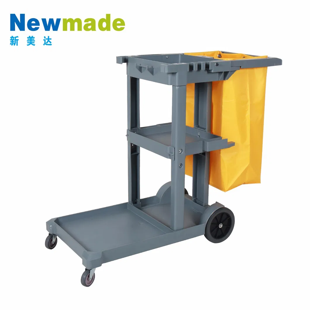 Restaurant Hotel Cleaning Trolley Janitor Cart Service Laundry Cart with Bag