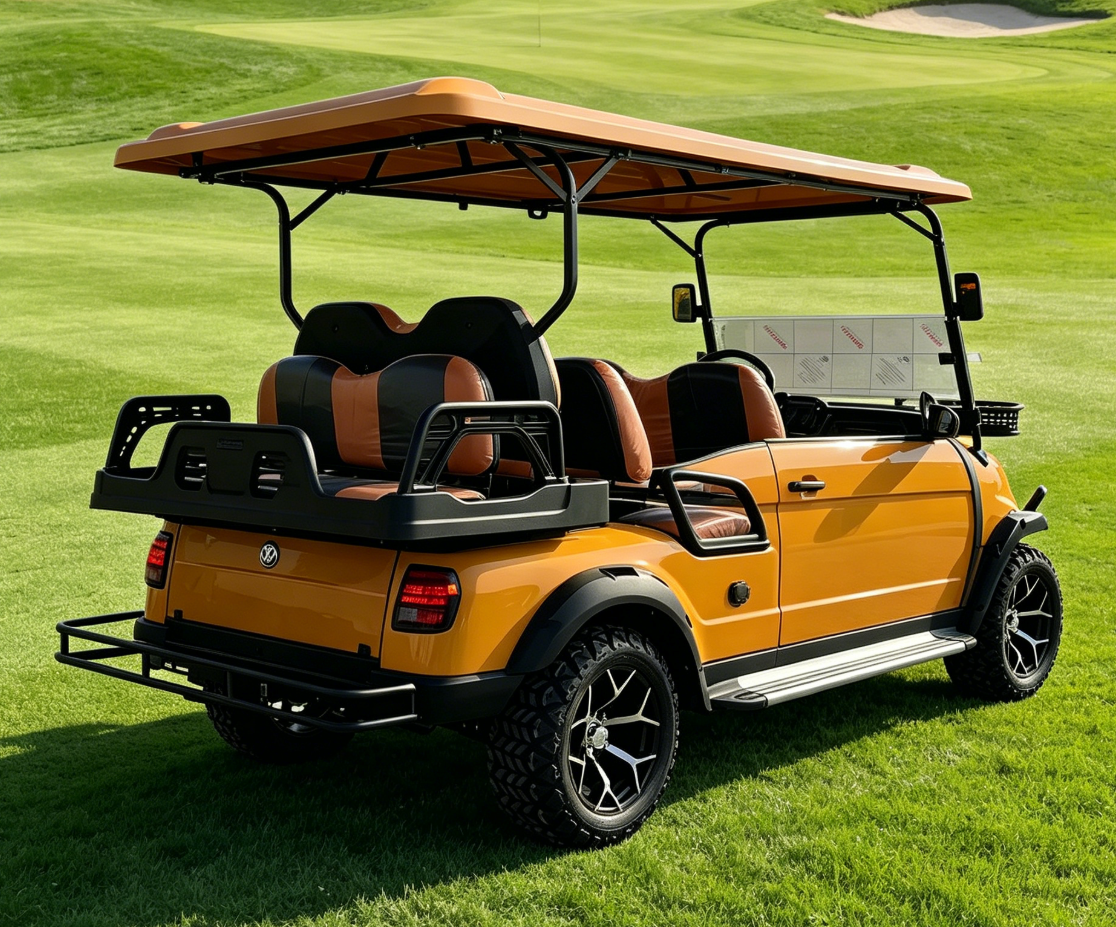 Made in China, Customizable 6-Passenger Electric Golf Cart With Rain Curtain, All-Terrain, LSV Approved