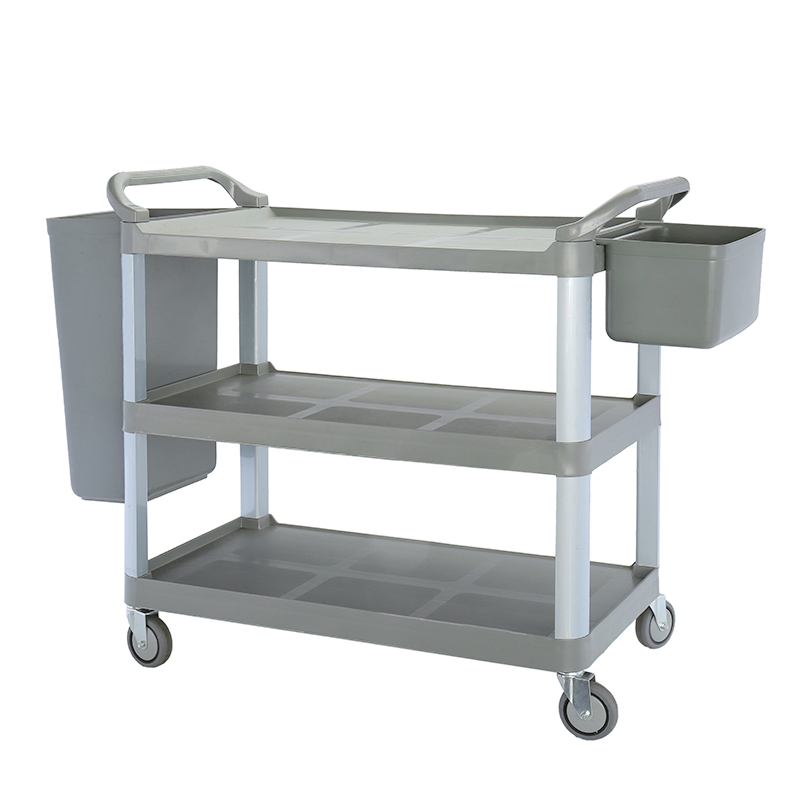 Daosheng 3-Shelf Hotel Catering Restaurant Food Service Trolley Kitchen Moveable Trolley Cleaning Collection Cart Storage Cart