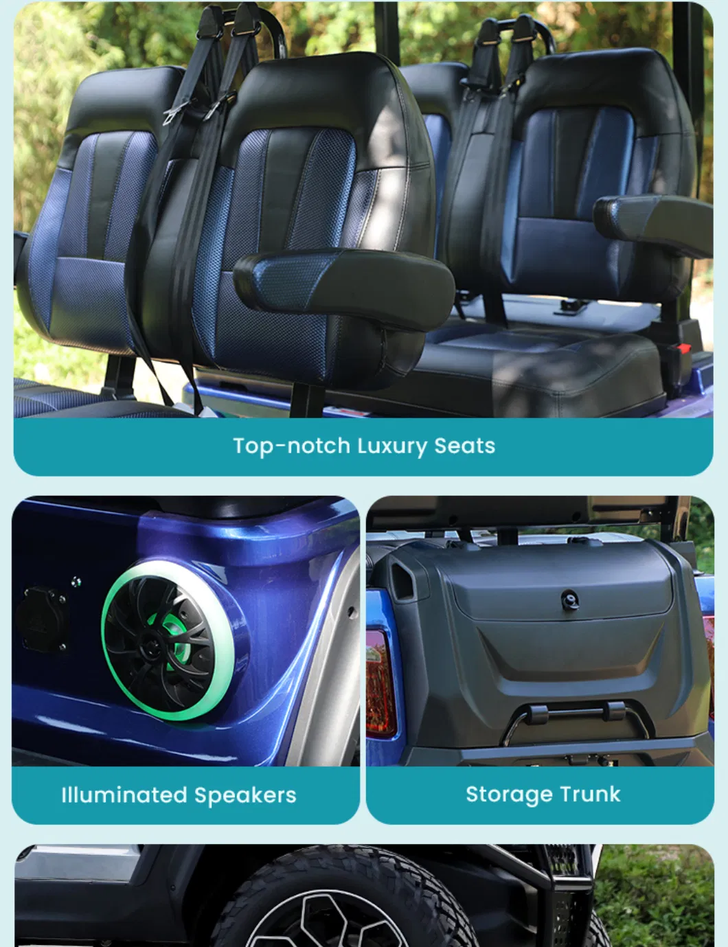 Factory New Hdk Evolution Electric Lithium Battery D5 4 Seater Golf Cart