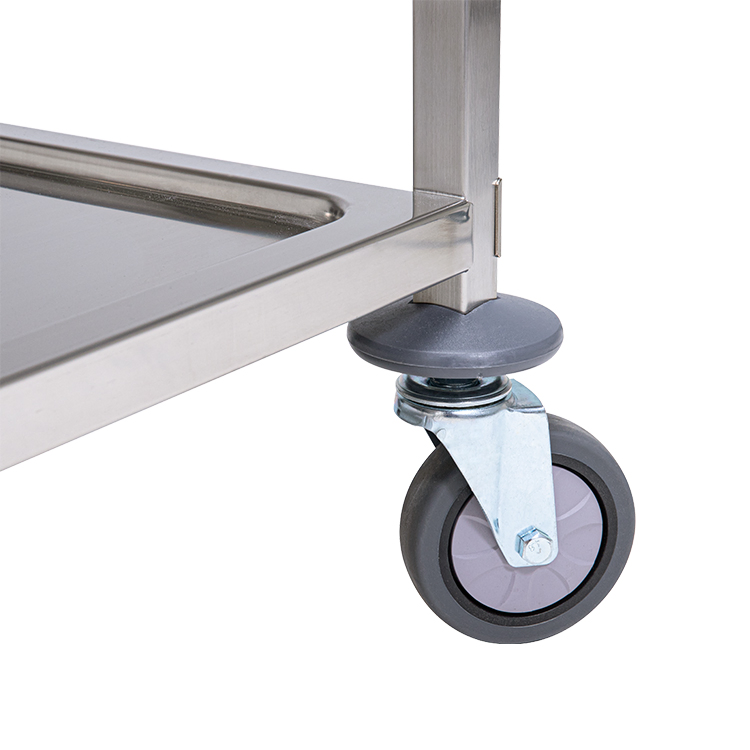 Xiangsheng Double Deck Stainless Steel Service Cart for Hotel Restaurant Distrubting Food Cart