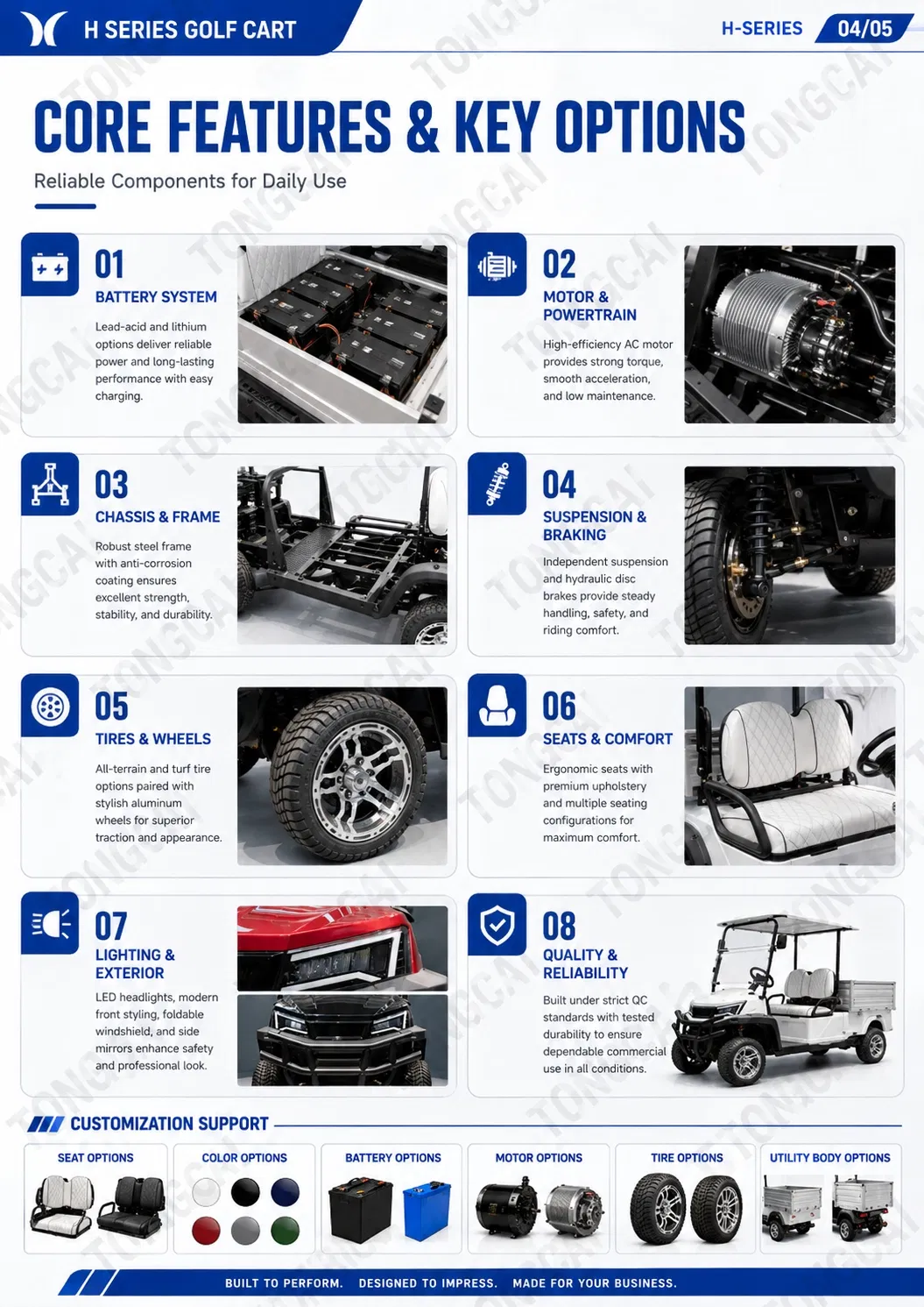 Electric Golf 4 Seater Electric Golf Cart/Buggy for Hotel Shuttle Service