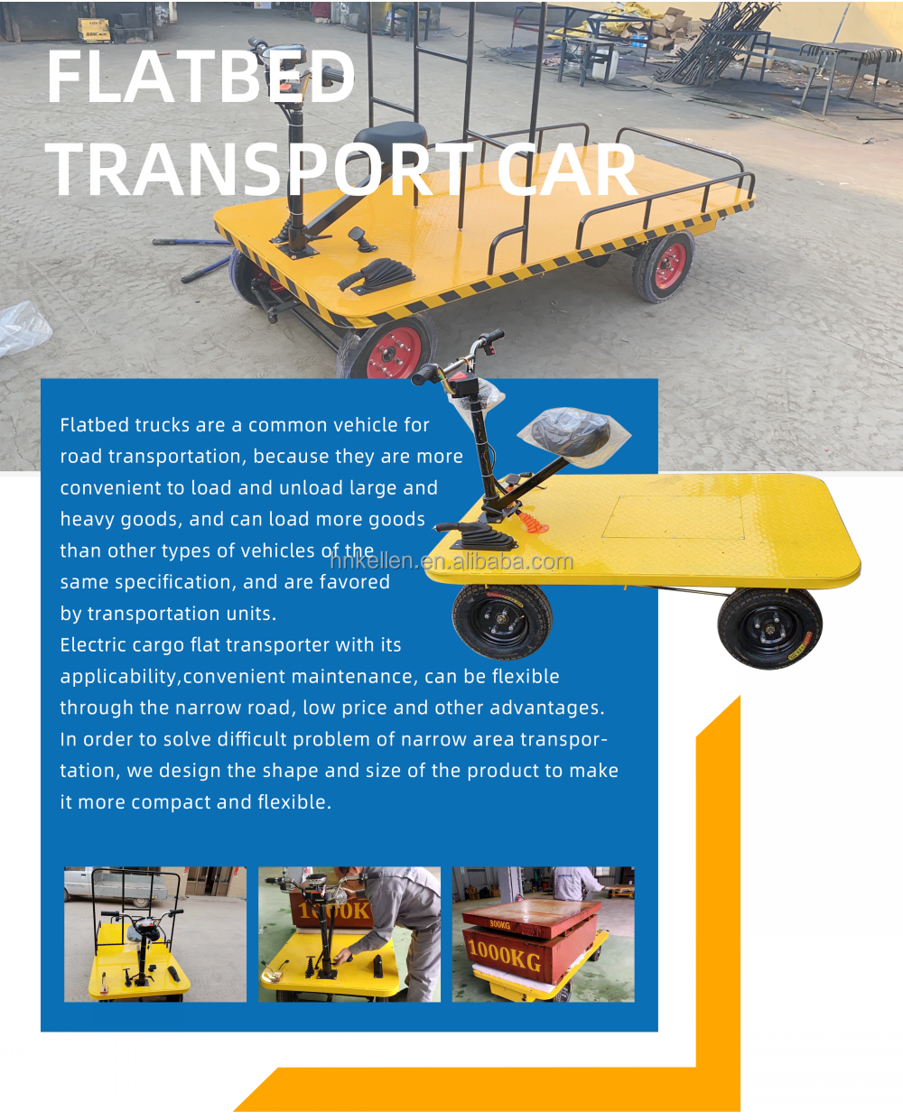Electric cargo flat transporter