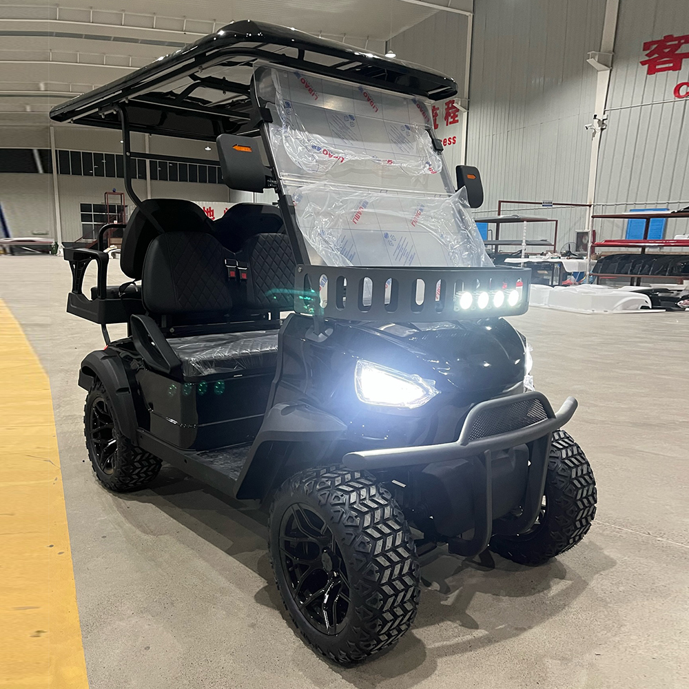 HUANLI 4 Seats 48V 150AH Lead Acid Battery Street Legal Certified Electric Golf Cart with Cargo 70-90km Range 30km/h Speed