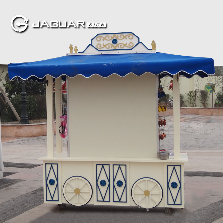 New Style Theme Park Amusement Cart Kiosk Fast Food Retail Moving Foods Cart