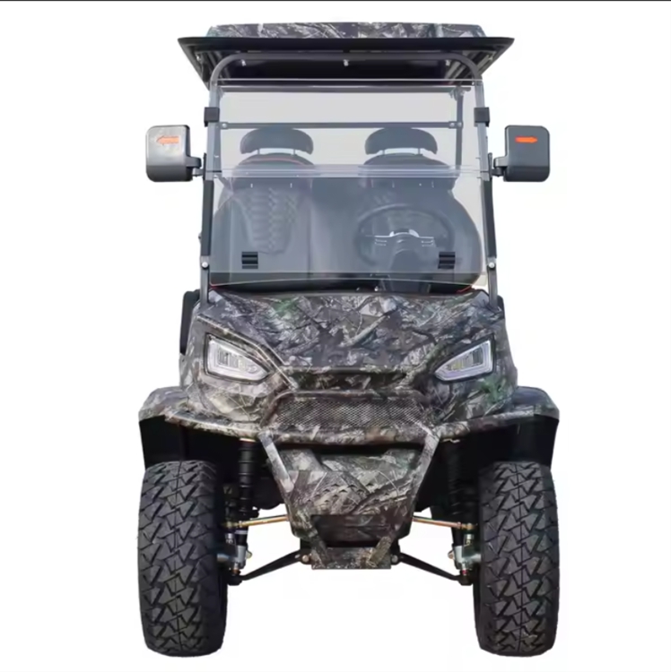 Durable Street Legal Sightseeing Car Vehicle Lithium Battery Camouflage 6 Seaters Lifted Electric Golf Carts