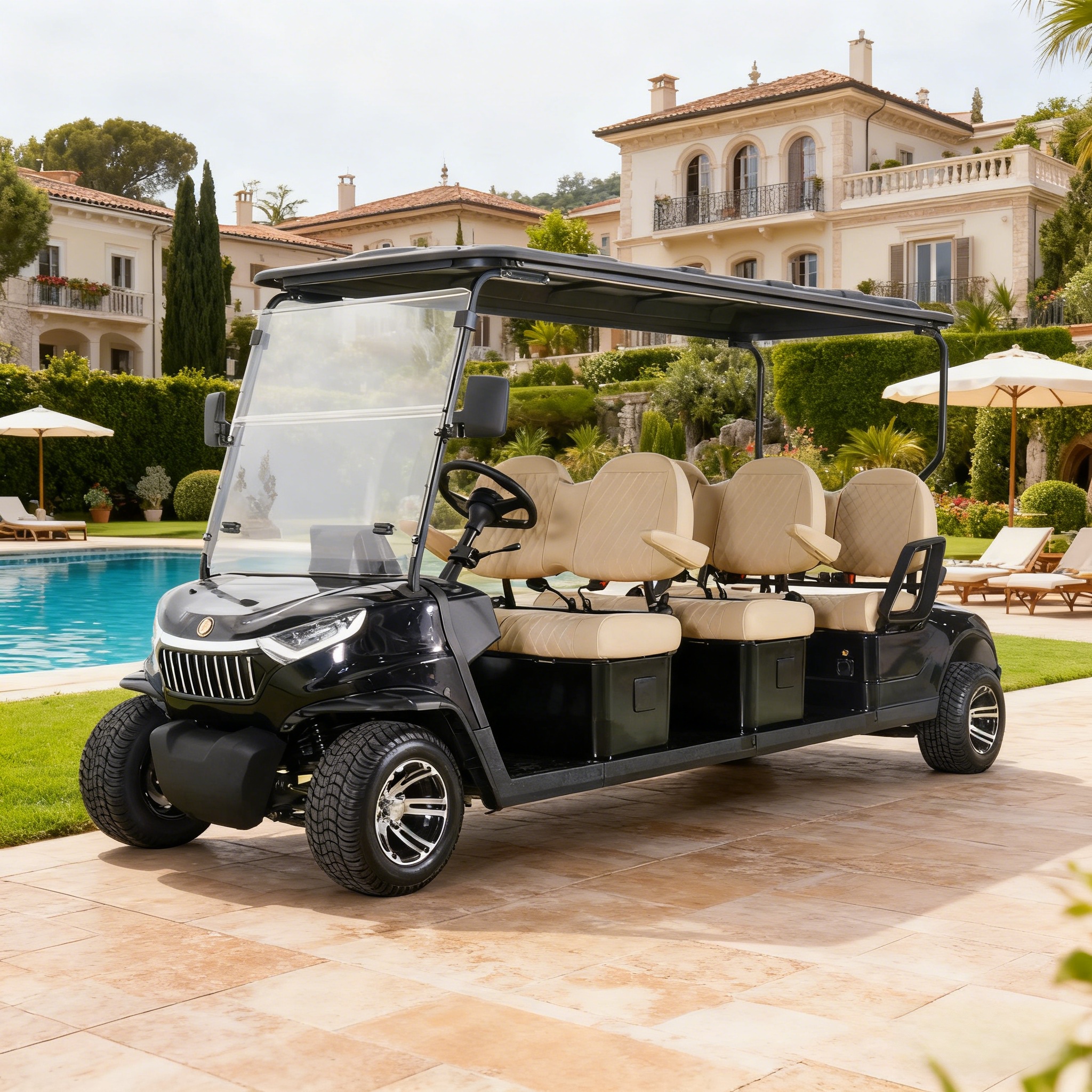 6 Seater Golf Cart Electric Model for Resort Shuttle and Campus Mobility