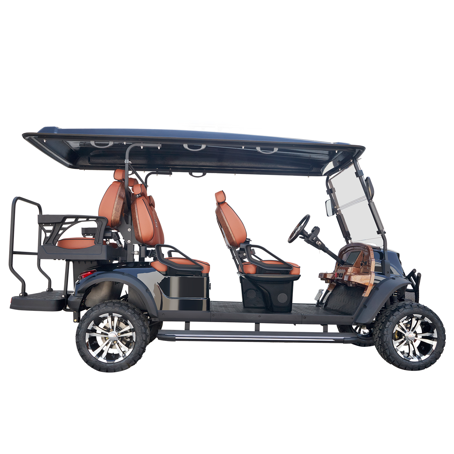 Whanlong Manufacturers Street Legal Electric 4+2 Seater Off Road Golf Car Golf Hunting Buggy Golf Cart