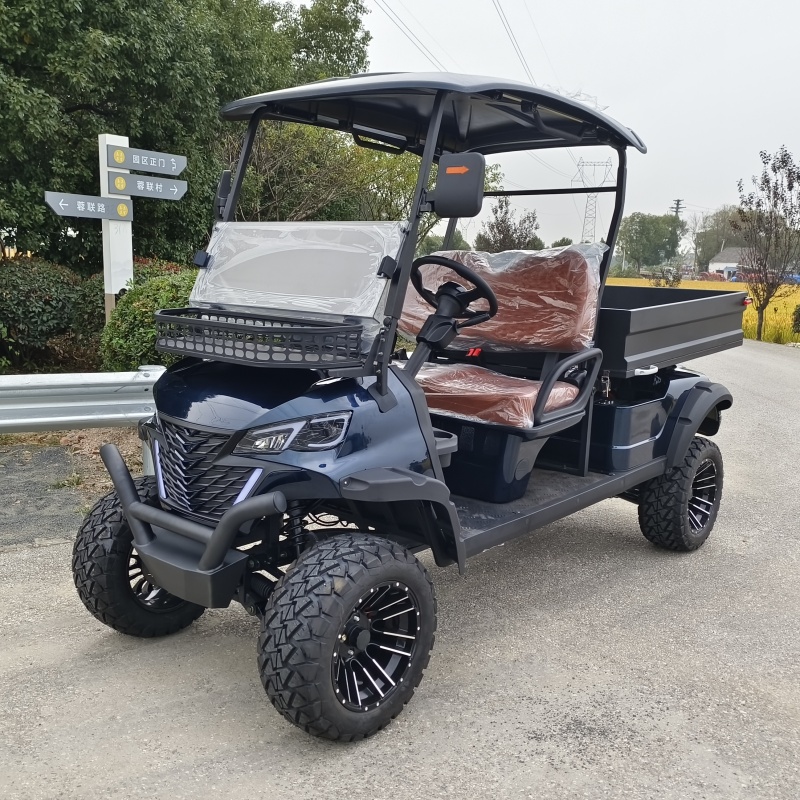 CE Certified 72V Lithium Battery Electric Golf Cart Hunting Buggy with Cargo Box Carryall 500kg Cargo Capacity