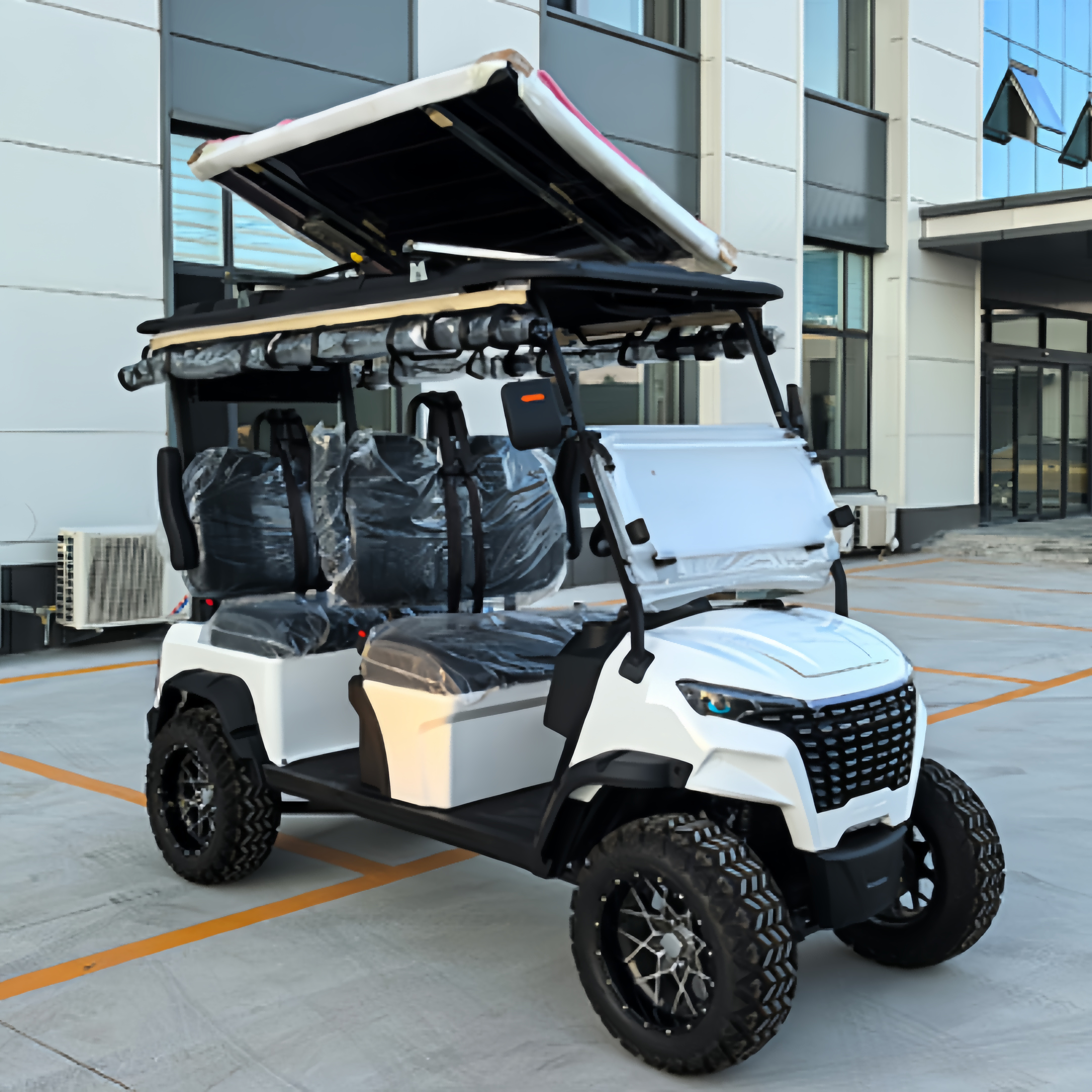 Four Seater Golf Cart Customizable Colors Seats Parts Lithium or Gas Options for Resorts Campus Shuttle Personal Use