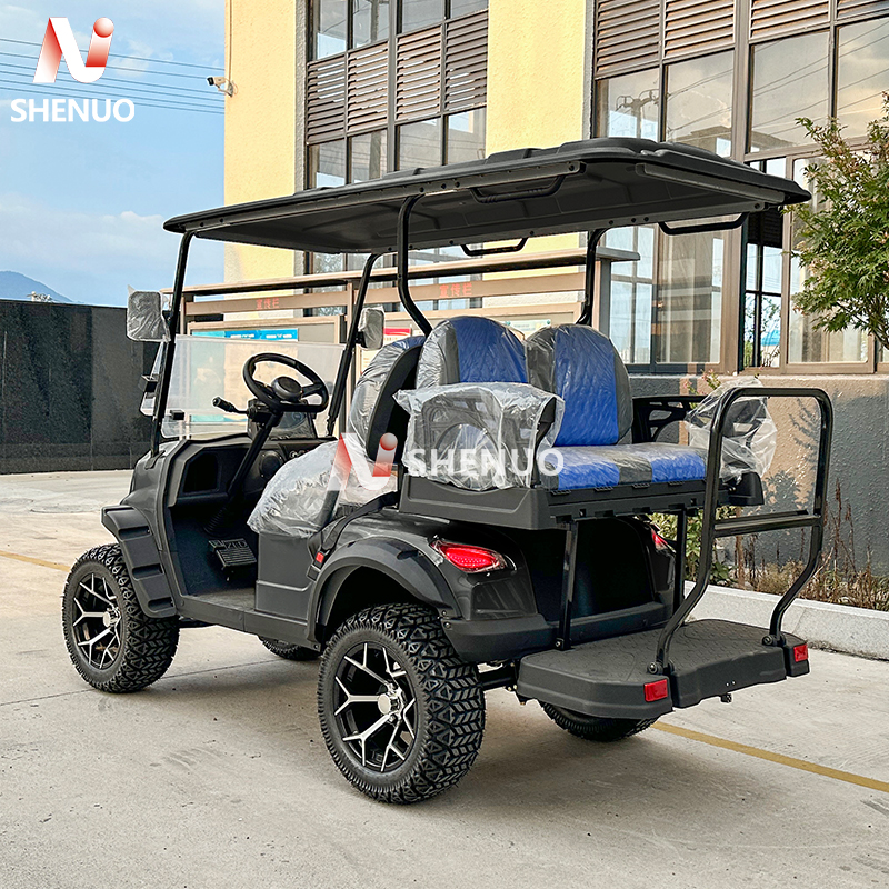 Farm Utility Golf Cart with Loading Area 4 Seater Electric 48V 5KW AC Motor 90km Range