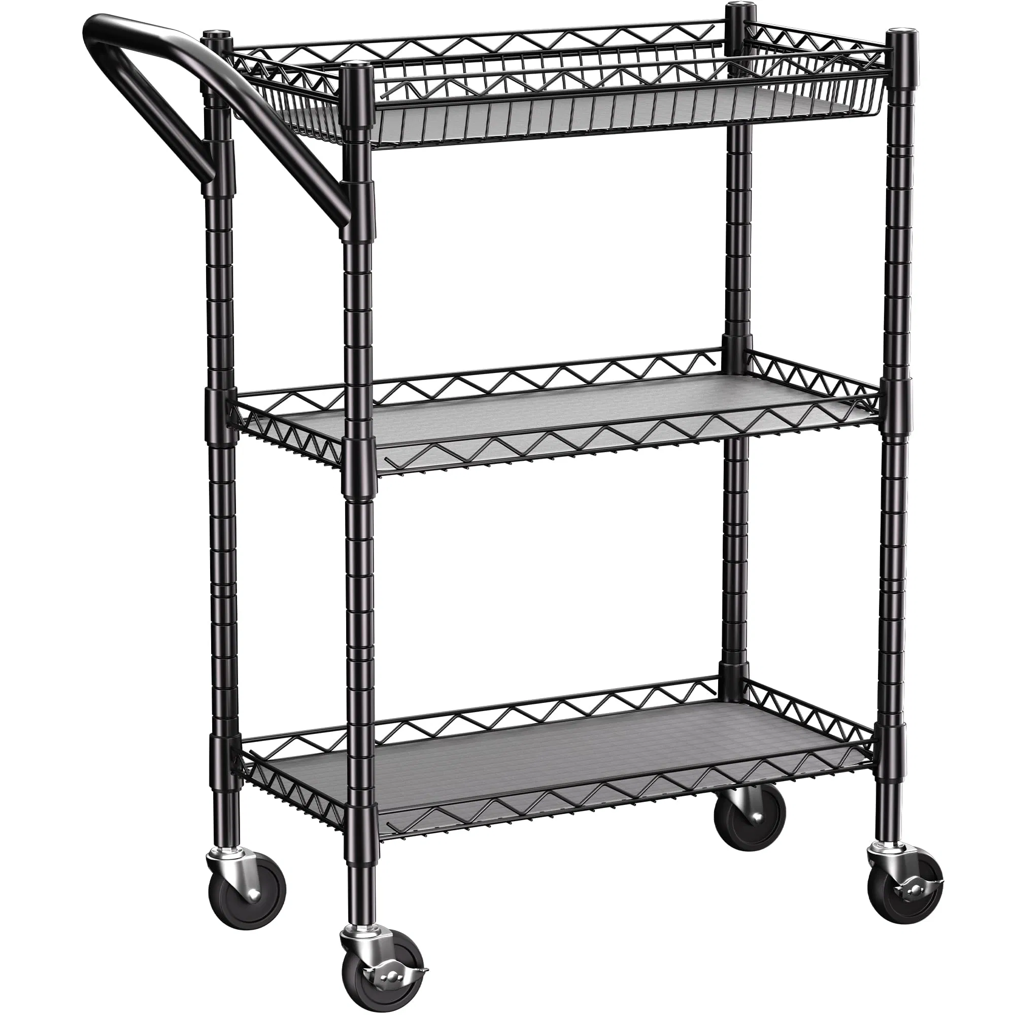 Classics Commercial-Grade Hotel Food Service Wire Mesh Utility Cart
