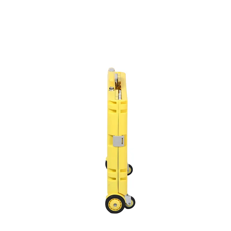 Lightweight Folding Trolley with Adjustable Handle Height Non-Slip Grip Perfect for Airport Hotel Bell Services Folding Luggage Cart