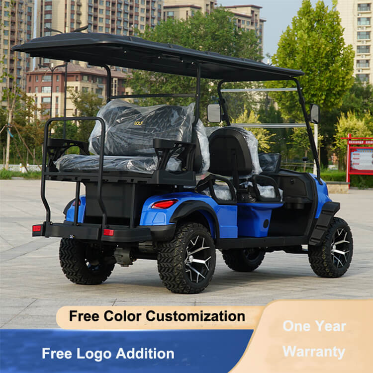 Electric Golf Cart 3-4 Seats 4x4 Road Club Car 72V 4-7KW Motor Customizable Color Maintenance-free 6 Block Lead-acid Battery