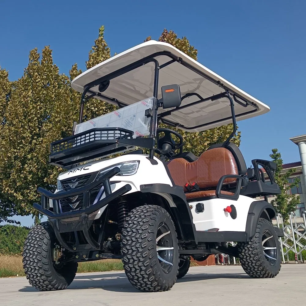 Hot Sale 48/72V Lithium Battery Solar Panels Powered 4 Seater Golf Trolley off Road Beach Buggy White Electric Golf Cart