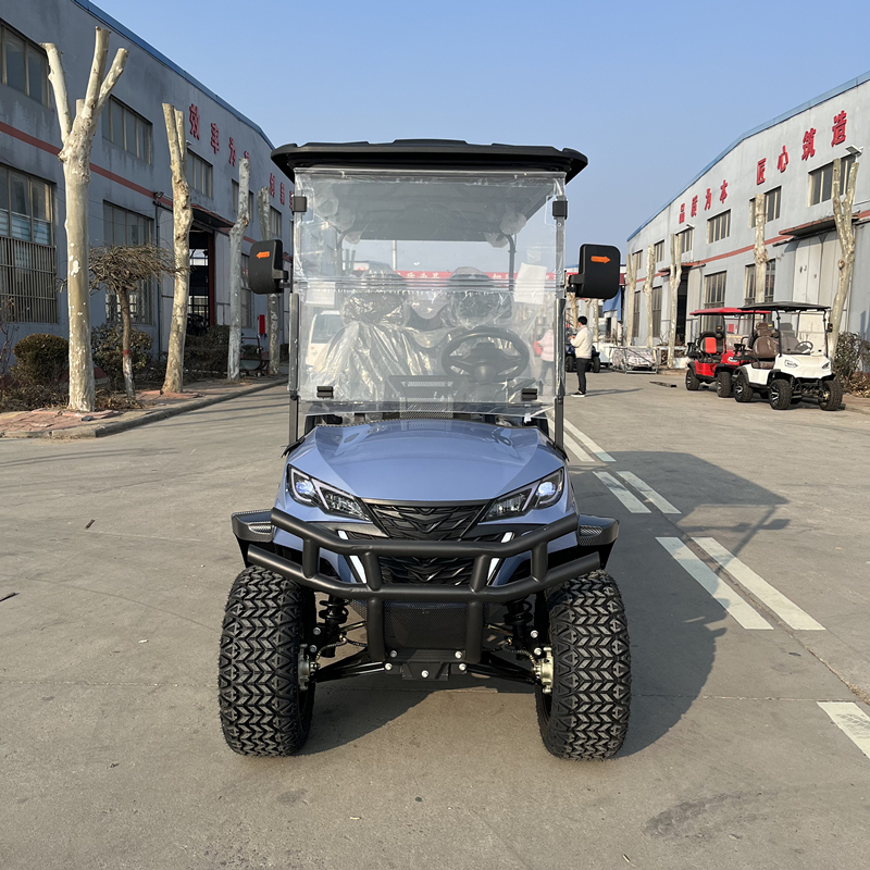 Hot Selling HKBG Brand 4+2 Seater 72V Battery Electric Golf Cart High Strength Steel Frame 70-90km Range 30-50km/h Speed Dot
