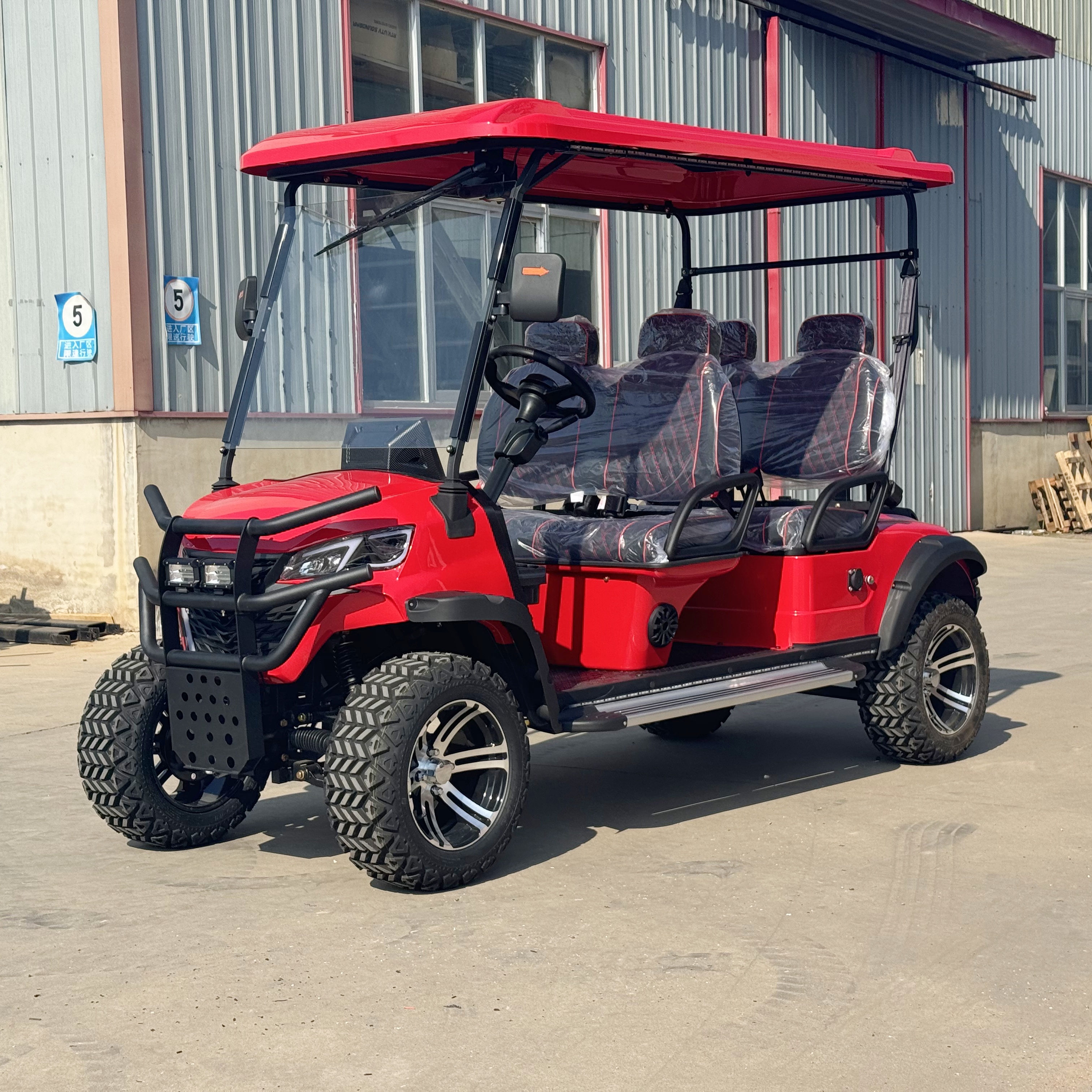 Lifted 4 Wheel Disc Brake Golf Cart 60V 72V Lithium Battery Electric Golf Cart Buggy Hunting Cart with CE