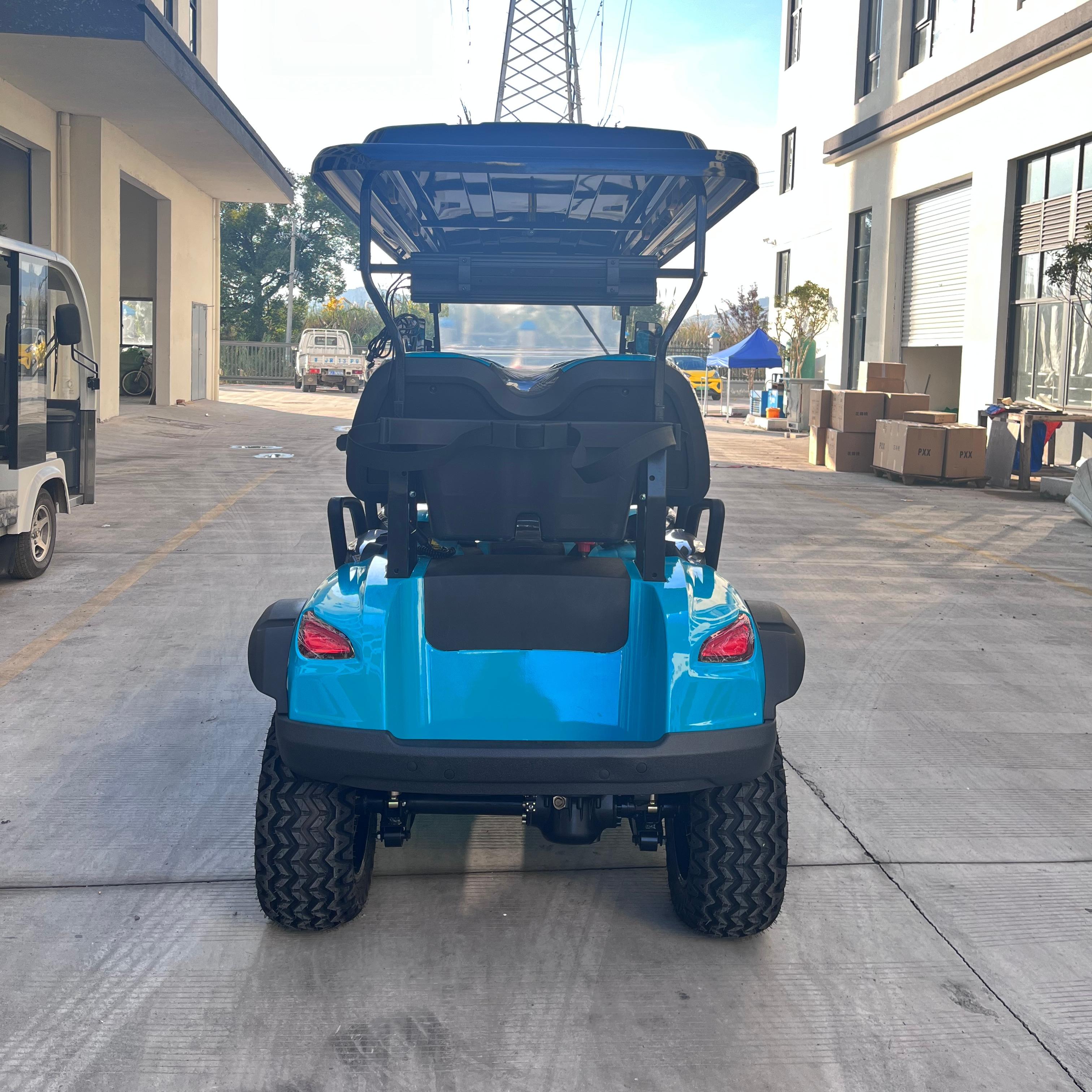 Electric 6 Seater Golf Cart American High-Efficiency 4KW Motor 48V-72V Battery LCD Touchscreen Hydraulic Brakes 30km/h Max Speed