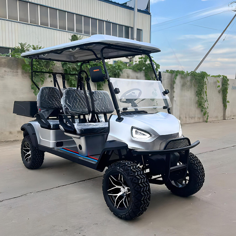Chinese 4-6 Seater Electric Golf Cart Mini Maintenance Cargo Bed Battery Voltage 48v Sale Price Buggy Car Motorised Golf Cart