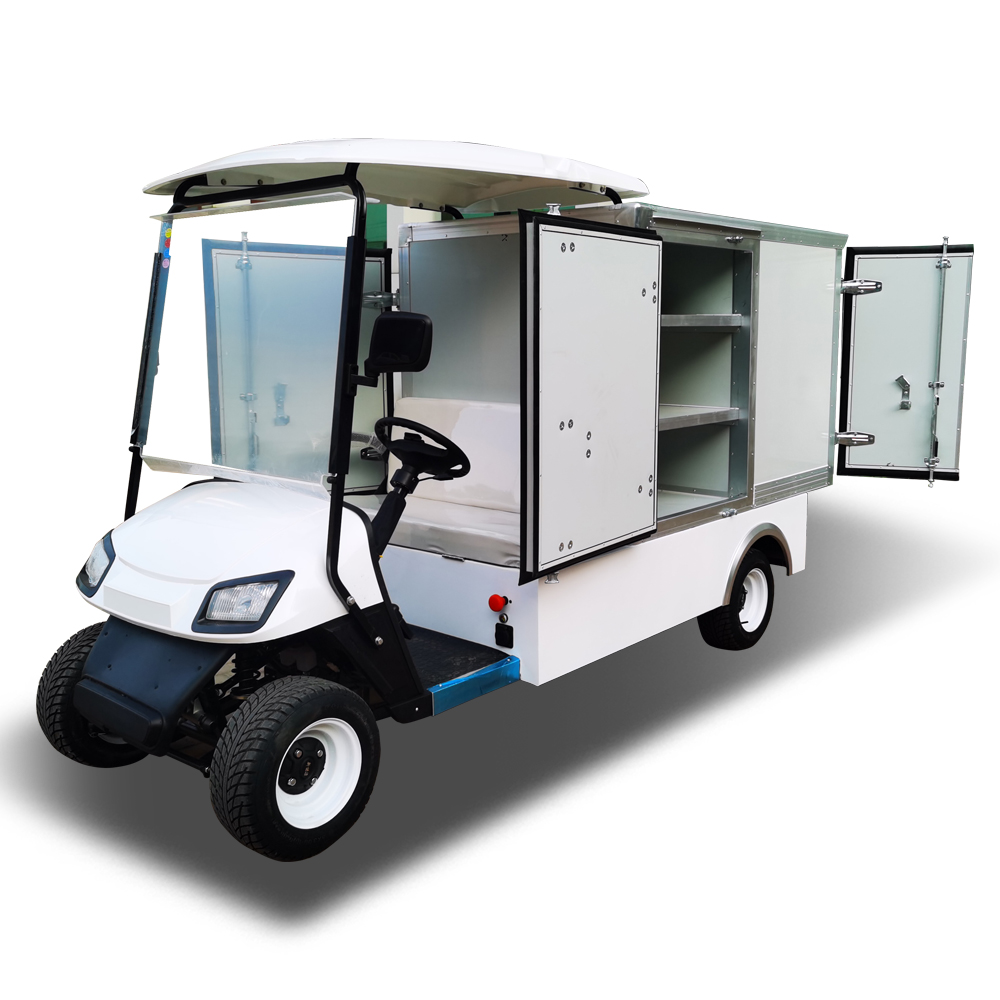 CE Approved 2 Seaters 48V High-Speed Golf Buggy Electric Cart with Cargo Box 5KW AC Motor 70-90km Range