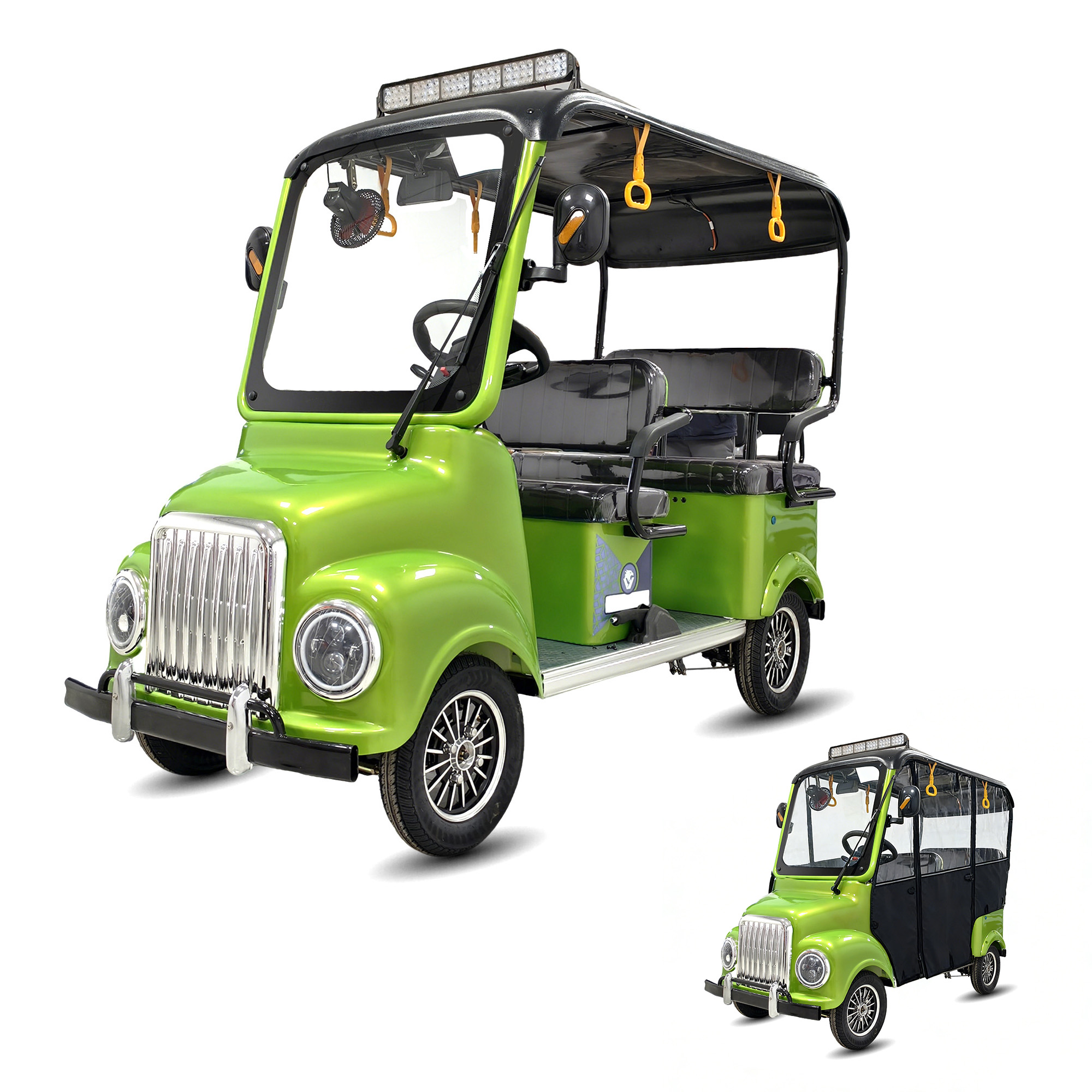 HLD New Style High Battery Life Four Wheels Electric Scooter With Rain Cover Four Wheels Electric Sightseeing Electric Golf Cart