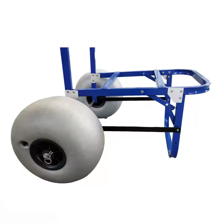 Portable Aluminum Folding Collapsible Beach Cart Steel Platform Two-Wheel Surfboard Fishing Wagon Hand Trolleys OEM Customizable