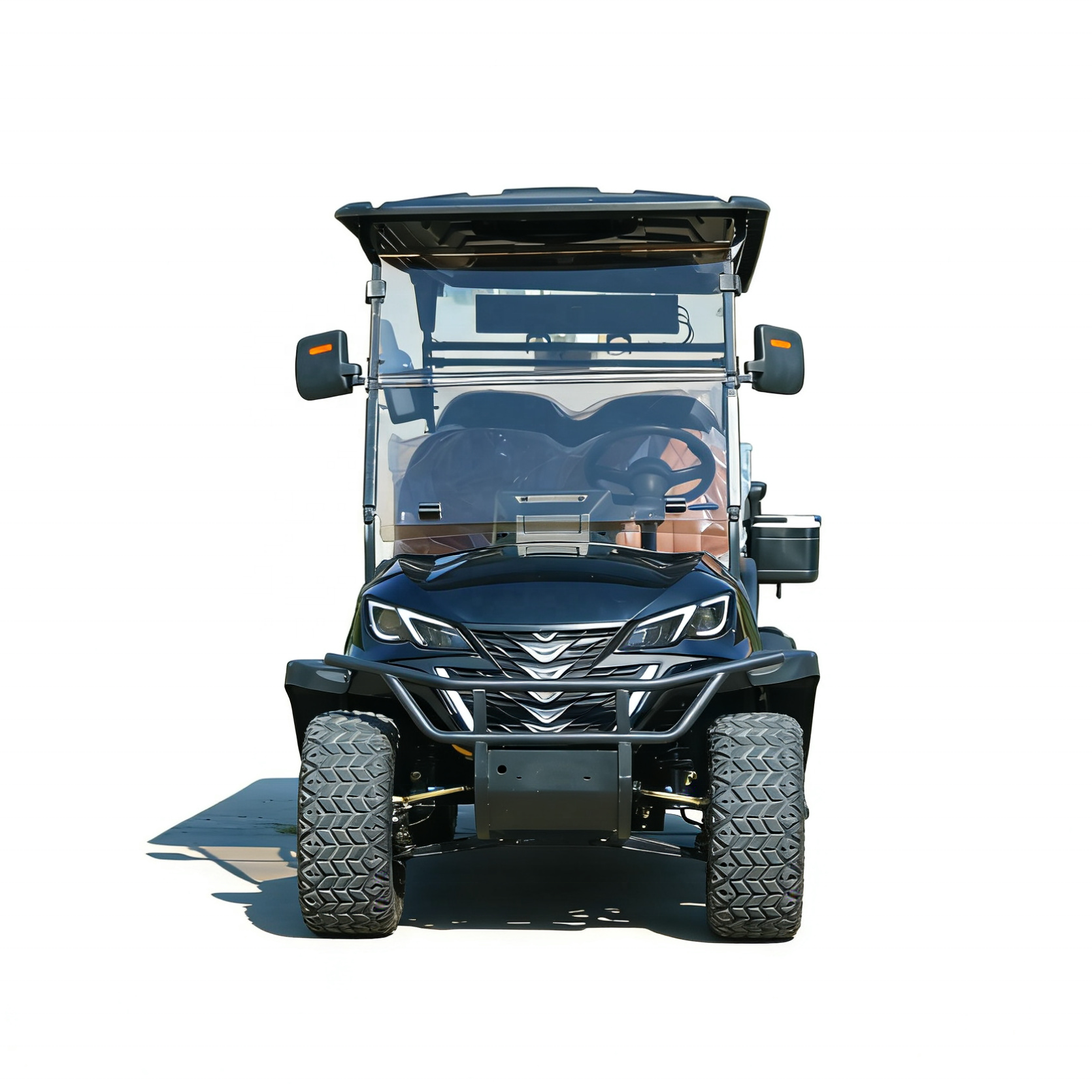 Factory Direct 6 Seater Black Golf Cart Heavy-Duty Build Long Lasting Battery CE Approved Golf Cart