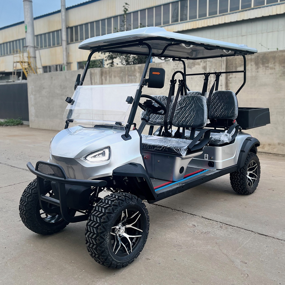 HUANLI 4 Seats 48V 150AH Lead Acid Battery Street Legal Certified Electric Golf Cart with Cargo 70-90km Range 30km/h Speed