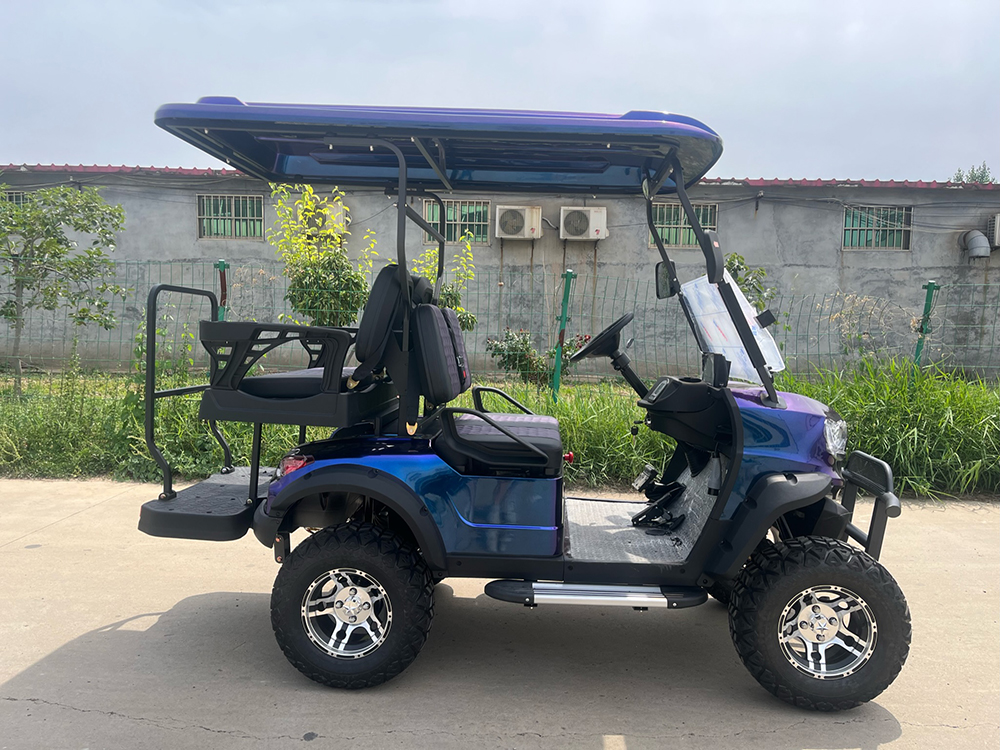 HUANLI 4 Seats 48V 150AH Lead Acid Battery Street Legal Certified Electric Golf Cart with Cargo 70-90km Range 30km/h Speed