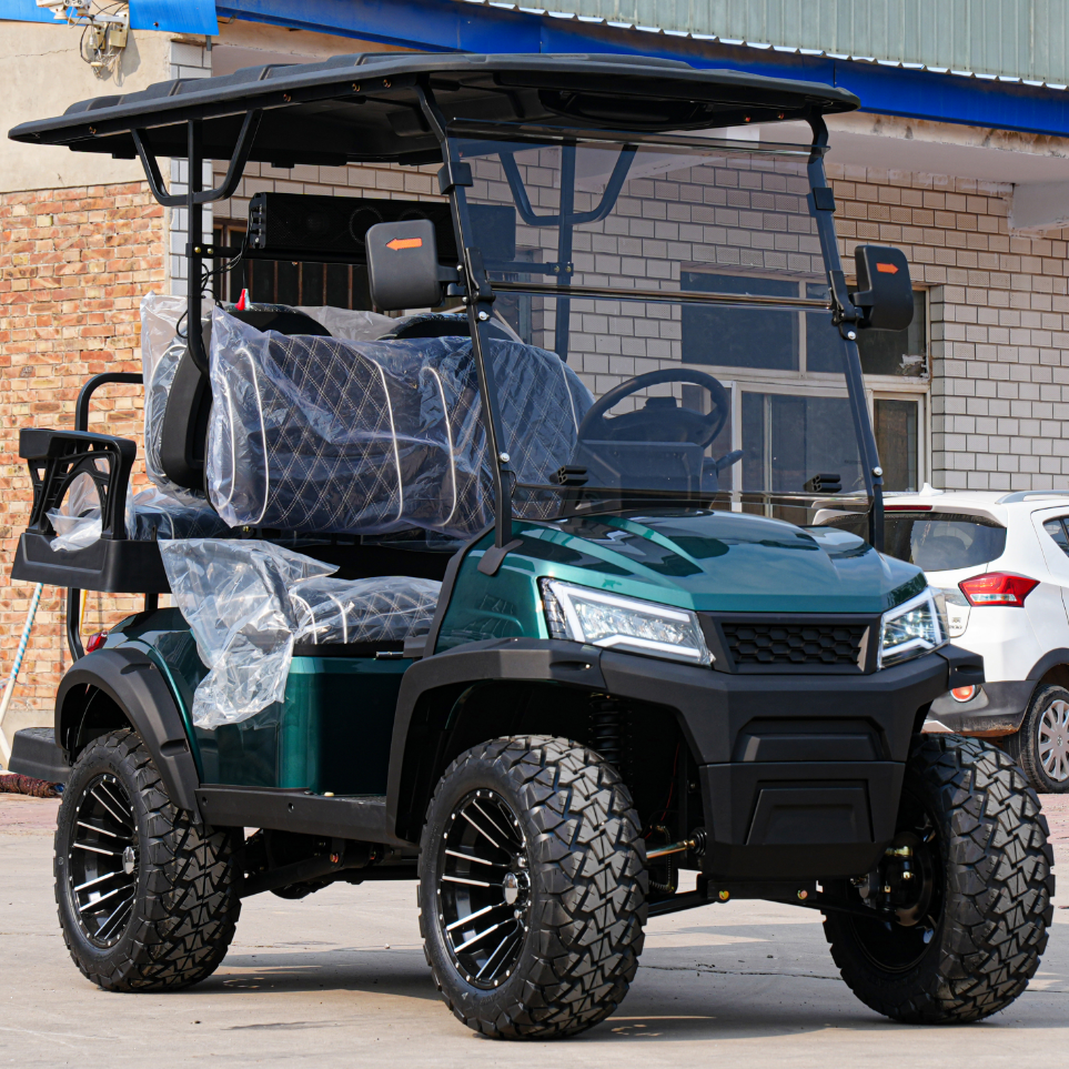 China 4 Seats Golf Cart Four-Wheel Vehicle Off-road Golf Carts Four Wheel Off Road Golf Cart With Folding Seats