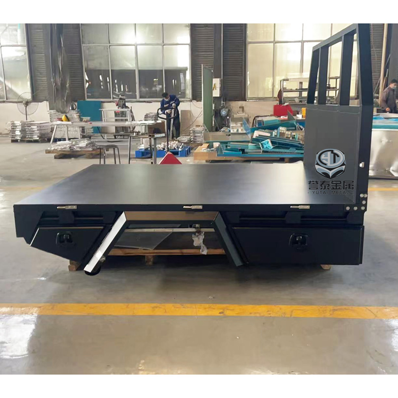 Flat Small Vehicle Industrial Utility Single Cab Steel Cargo Tray