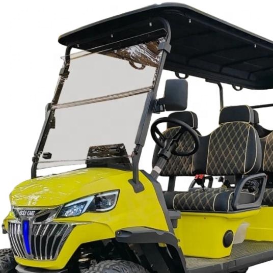 6-Passenger Electric Golf Cart 4+2 Seater with 5KW Motor 48V Battery Voltage Equipped with Tail Caddie