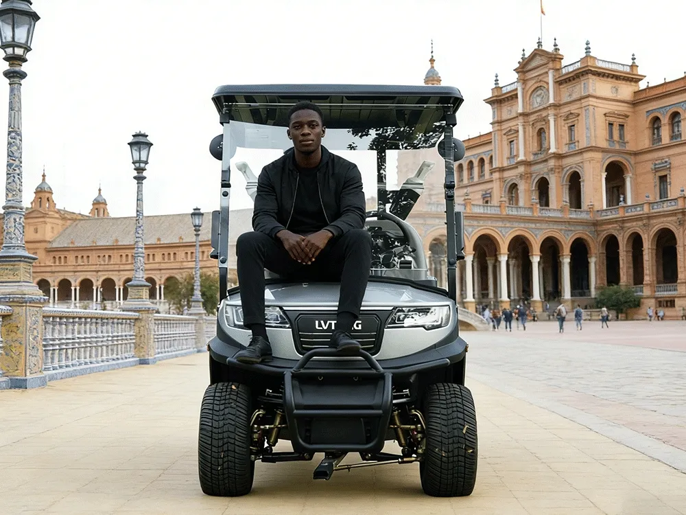 2 Seater Electric Golf Cart Front Side View