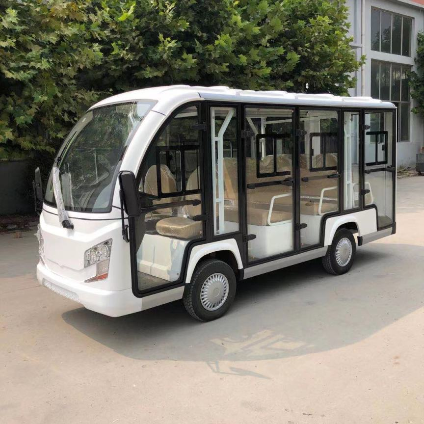 Sharefer 14 Passenger Sightseeing Bus Golf Buggy Carts Tourist Electric Shuttle Bus Golf Carts Electric Sightseeing Car