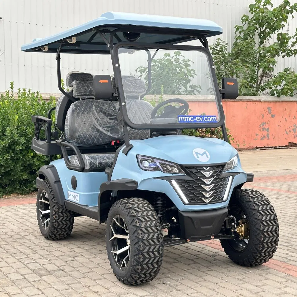 72V Lithium Battery 4 Wheel Golf Carts Solar Panels Powered off Road Electric Golf Cart 4 Seater