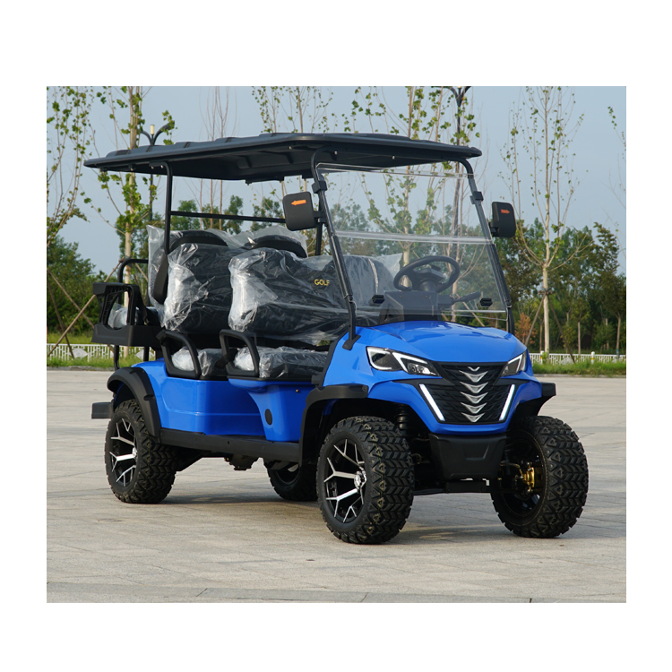 Electric Golf Cart 3-4 Seats 4x4 Road Club Car 72V 4-7KW Motor Customizable Color Maintenance-free 6 Block Lead-acid Battery