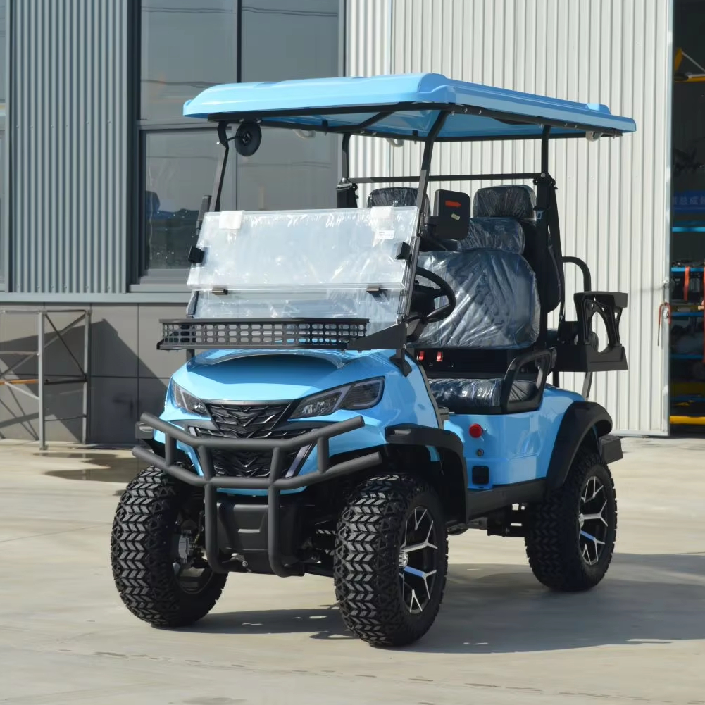 Street Legal 4 Seater Customizable Colors Electric Hunting Golf Cart with 5KW Powerful Motor for Resort Shuttle